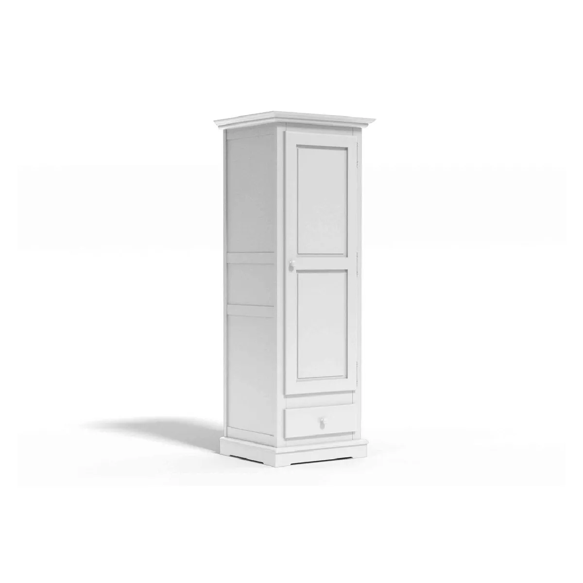 petite armoire 1 porte en pin ducie - blanc uni