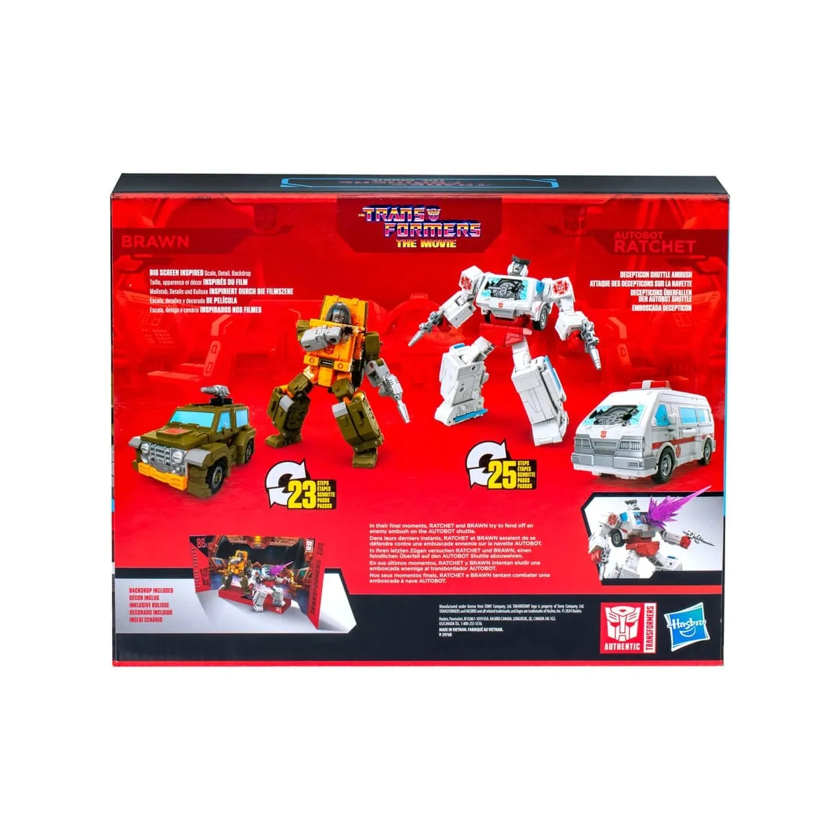 The Transformers : The Movie Studio Series Deluxe Class - Pack 2 figurines Brawn & Autobot Ratchet 11 cm