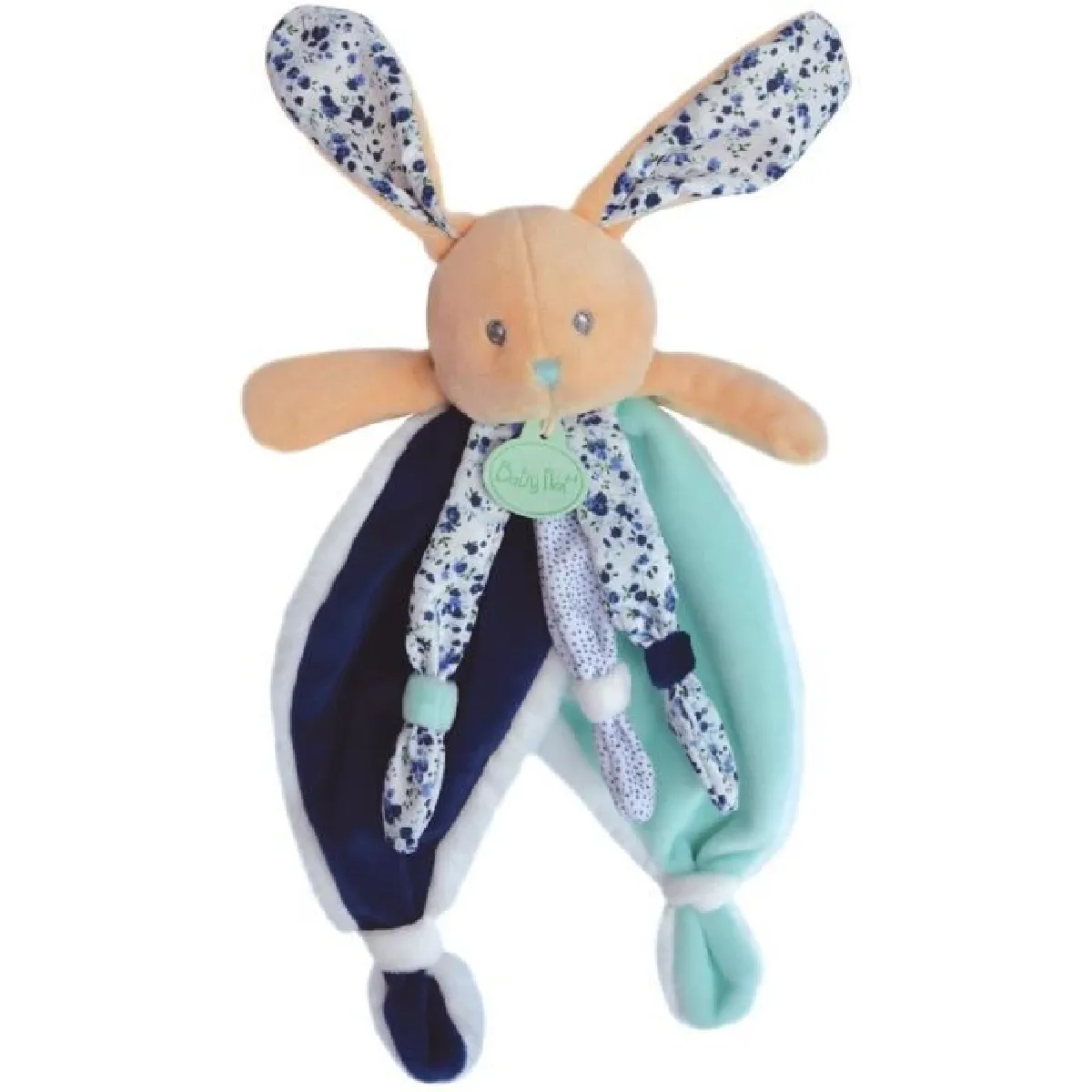 BABY NAT Poupi et poussieres detoiles - Doudou lapin POUPI marine 29 cm