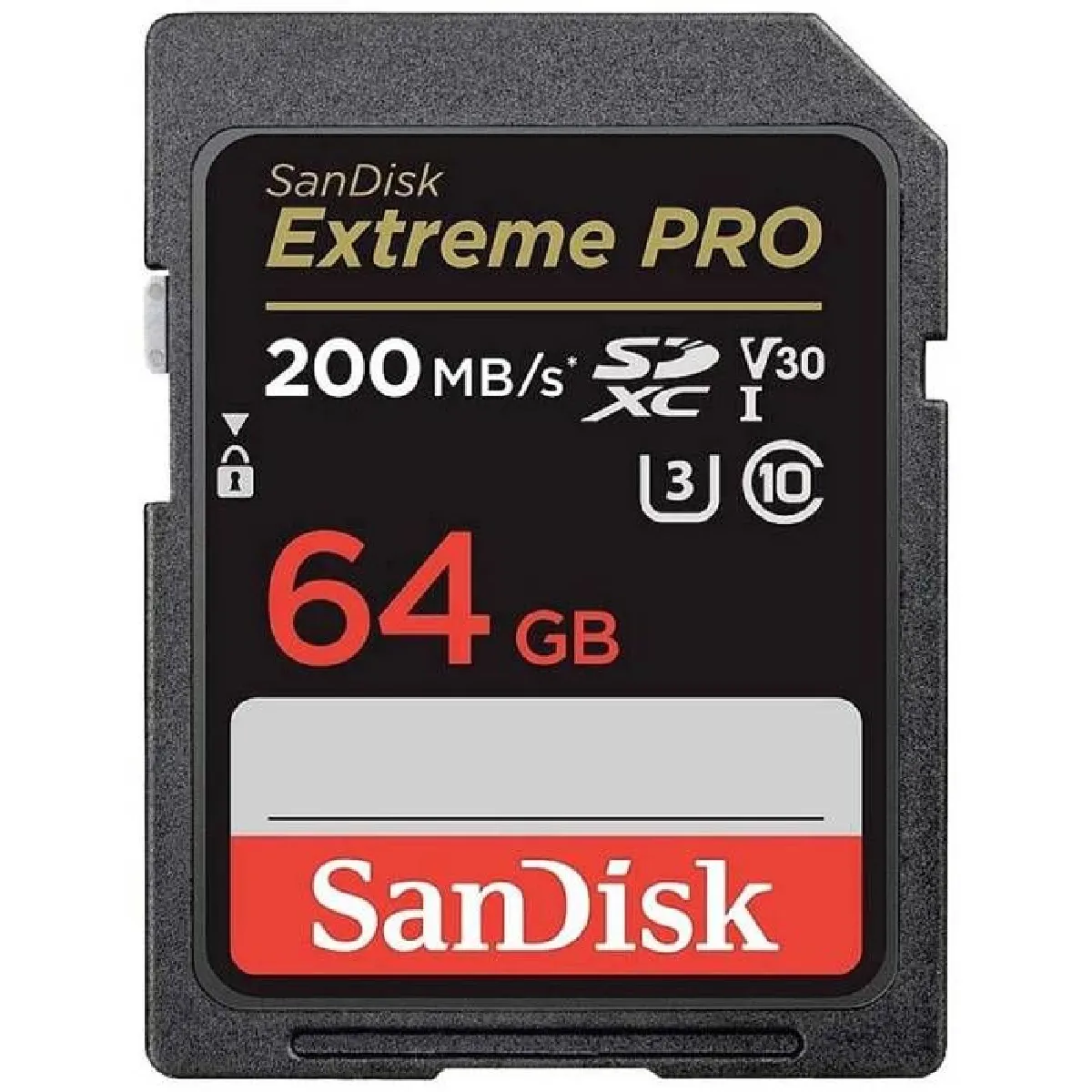 Carte Mémoire SDXC SANDISK Extreme Pro 64Go SDHC/SDXC 200MB/S 90MB/S UHS-I