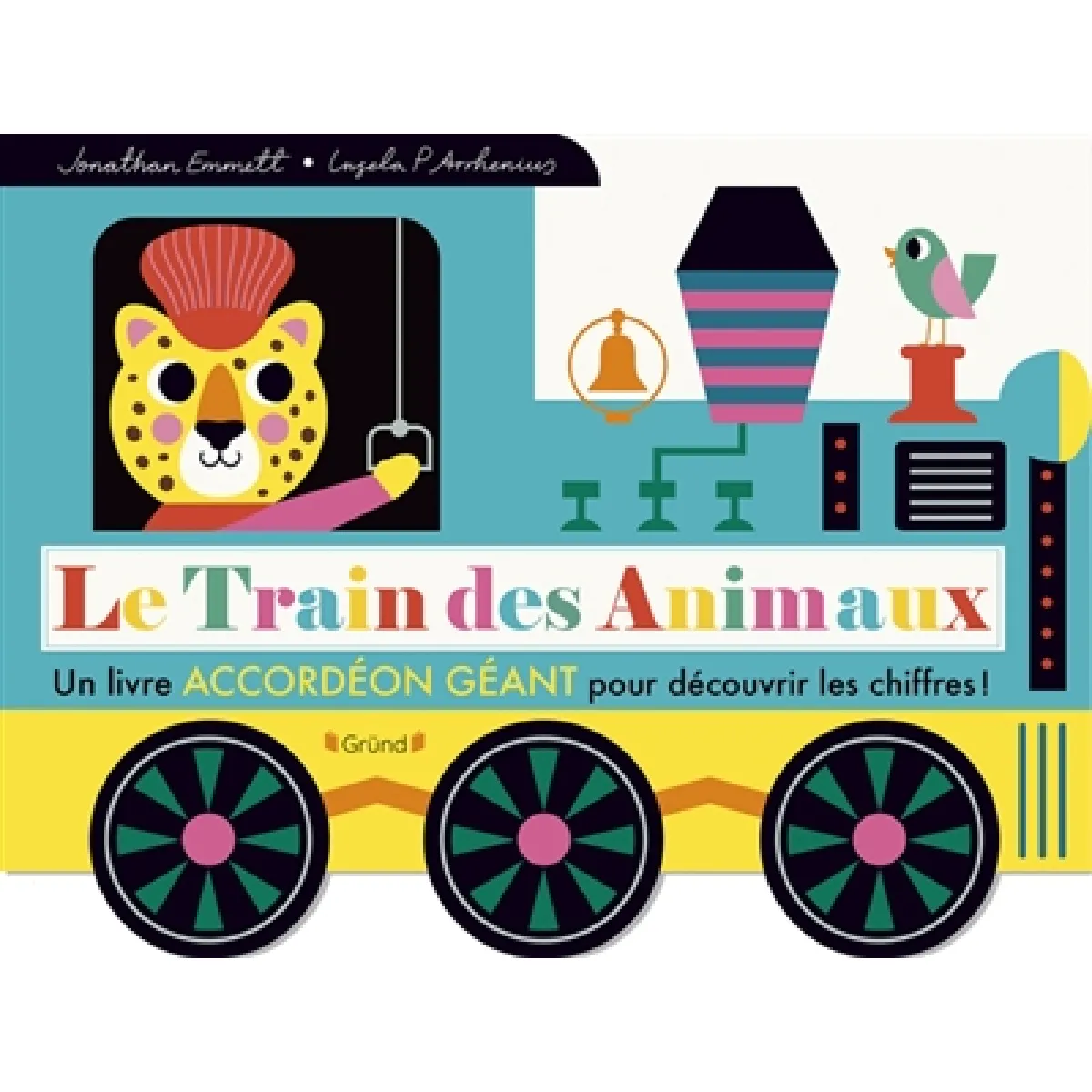 Le train des animaux : un livre accordéon géant pour découvrir les chiffres !