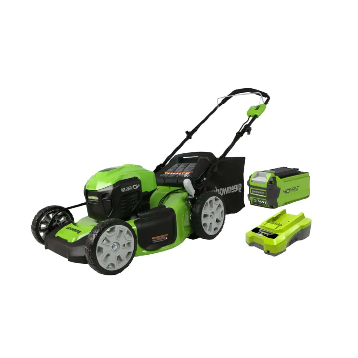 Tondeuse poussée GREENWORKS 40V - Coupe de 46cm - 1 batterie 4Ah - 1 chargeur - GD40LM46HPK4