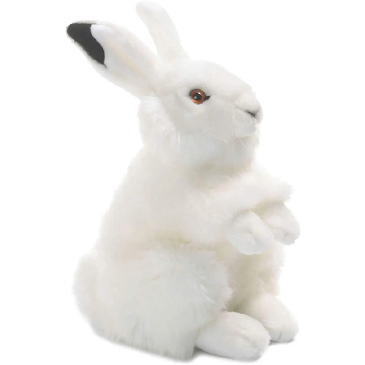 peluche Lapin des Neiges de 24 cm blanc