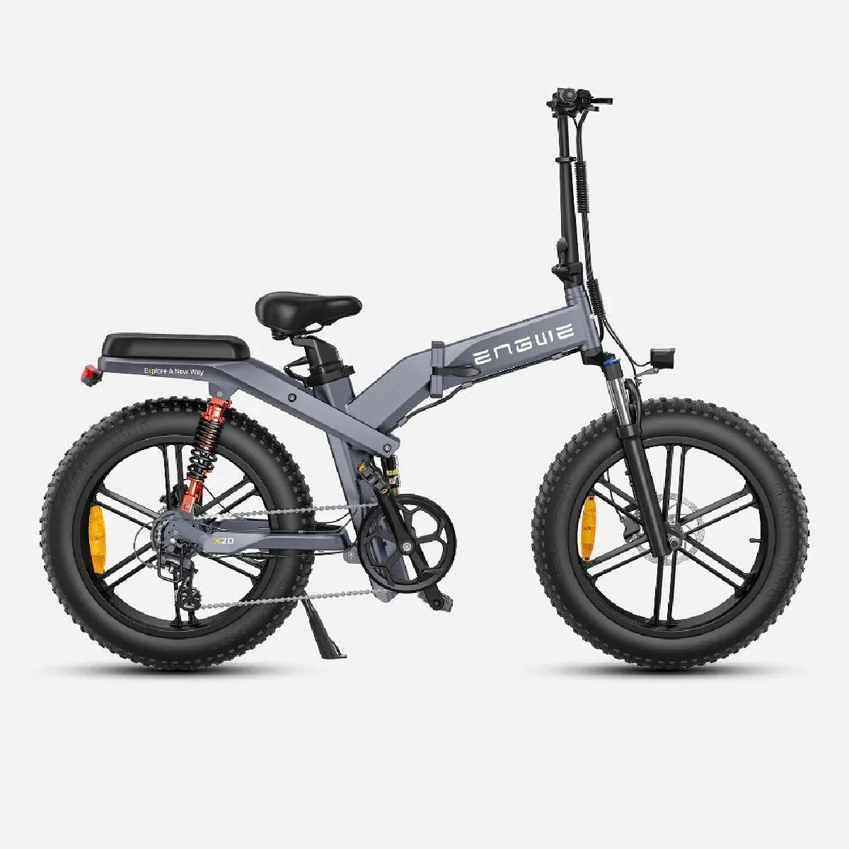 Vélo Électrique - ENGWE X20 - Roues 20"- Moteur750W - Batterie 48V 14.4AH - Autonomie 64KM - Gris