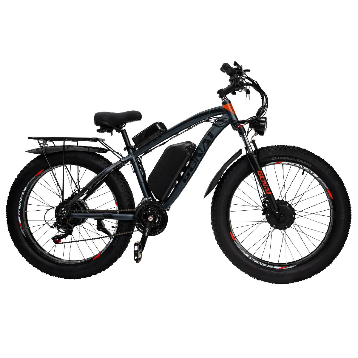 GUNAI GN88 Vélo Électrique 2000W 23Ah Double Moteur Fat E-Bike Top 50km/h - Noir