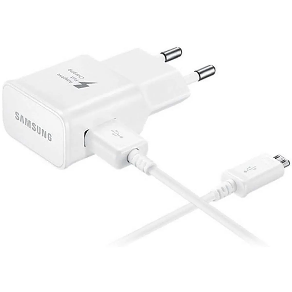 Chargeur Voyage d'Origine Samsung EP-TA200EWE + Cable micro USB blanc 1 m