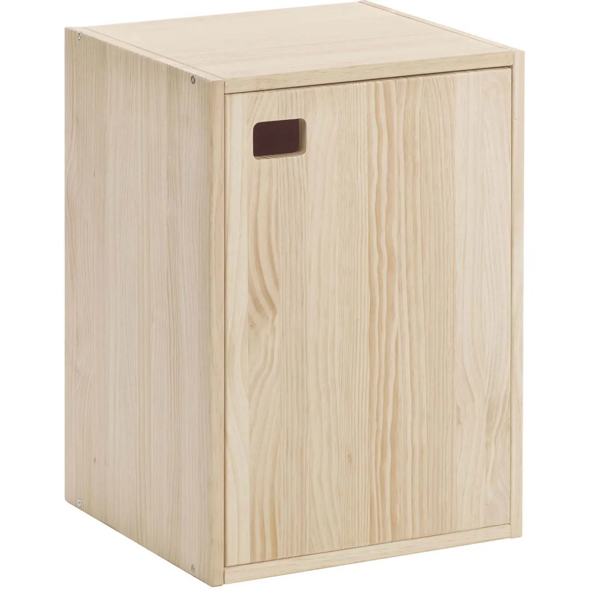 Armoire en pin brut 1 porte 2 tablettes Dinamic.