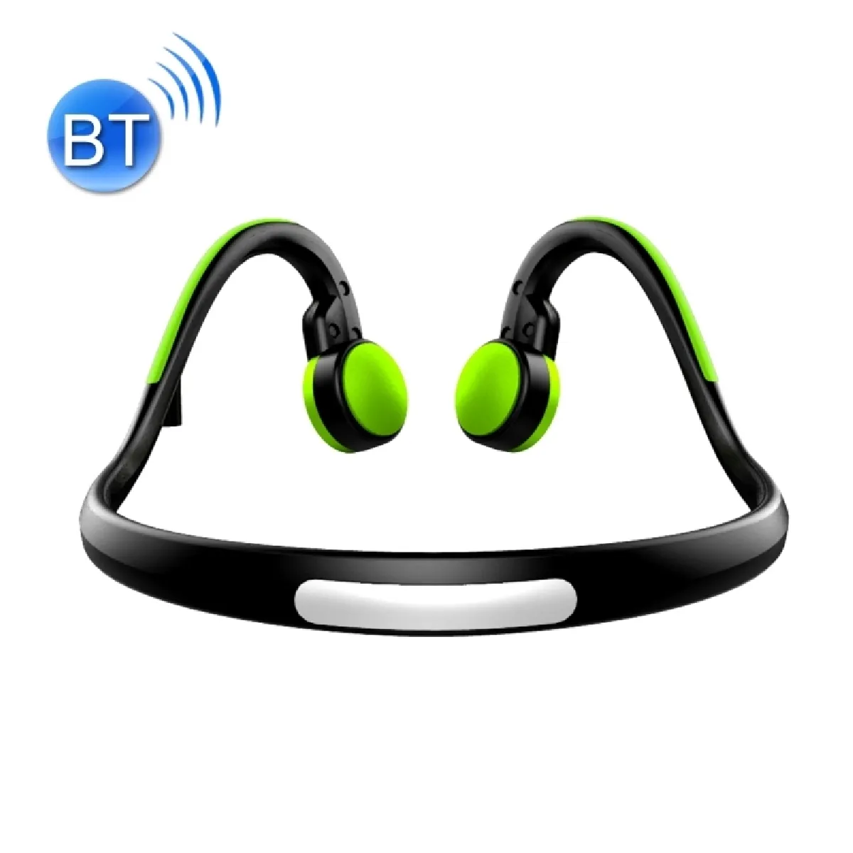 Casque Bluetooth Sport vert pour iPhone, Samsung, Huawei, Xiaomi, HTC et autres téléphones intelligents ou autres périphériques audio Conduction osseuse V4.1 + EDR Sports sur l'oreille avec micro,