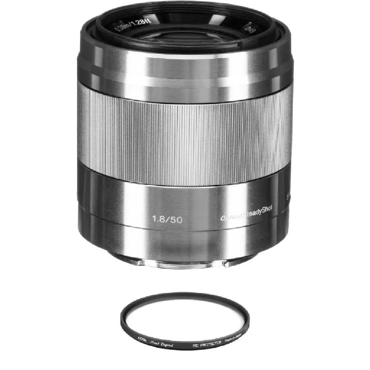 SONY SEL 50MM F1.8 OSS Silver + HOYA 49mm PRO 1D Protector