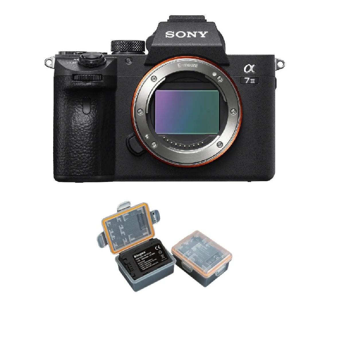 Sony Alpha A7 Mark III Boîtier + batterie Kingma 2000 mAh (Sony NP-FZ100)