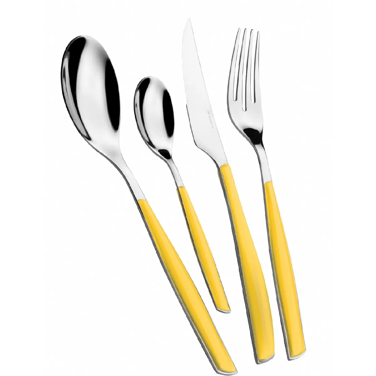 Couverts Casa Bugatti Glamour jaune, Set 24 pcs. Boîte galerie