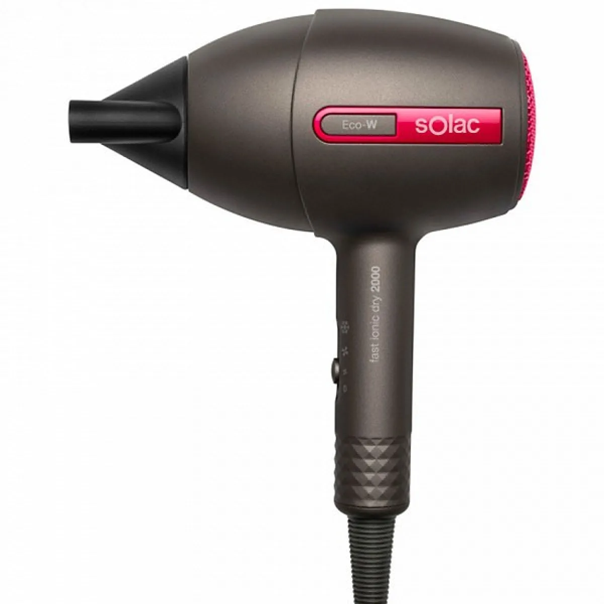 Sèche cheveux à 2 niveaux de vitesse 2000W Gris -Technologie Ionic soins des cheveux pas cher