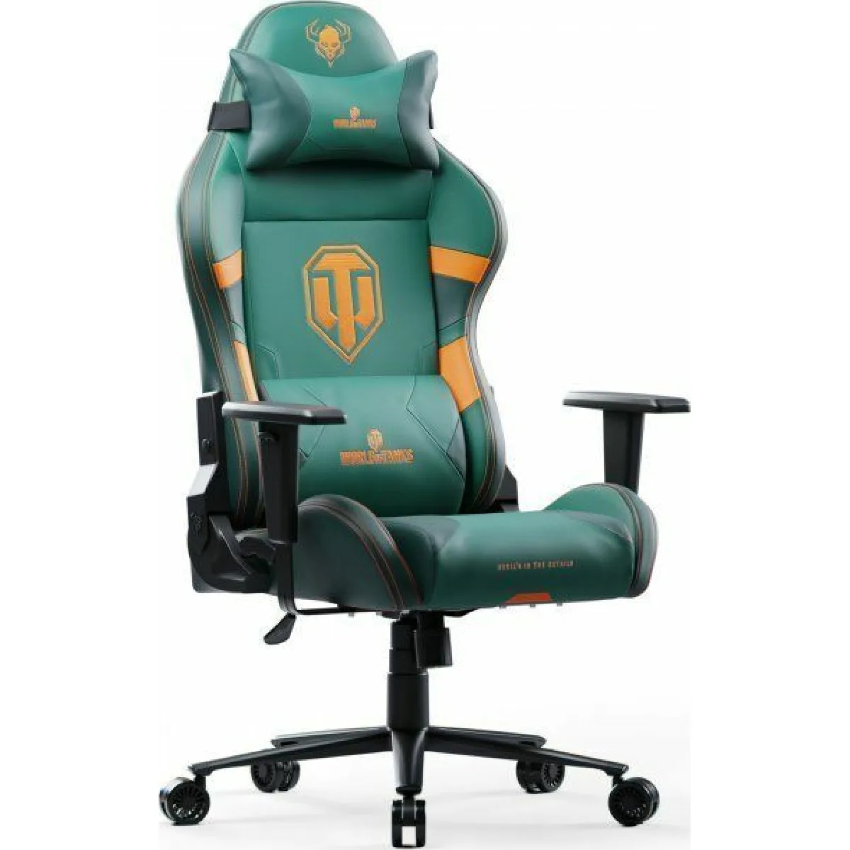 Diablo X-One 2.0 World of Tanks Chaise De Gaming Gamer Fauteuil Siege De Bureau Accoudoirs Réglables Design Ergonomique Cou/Coussin Lombaire Normal (L)