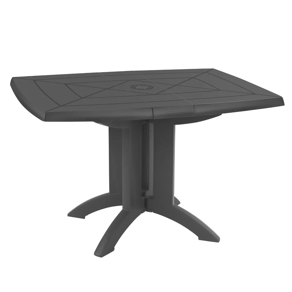 Table de Jardin Vega pliante Anthracite 118 x 77 cm