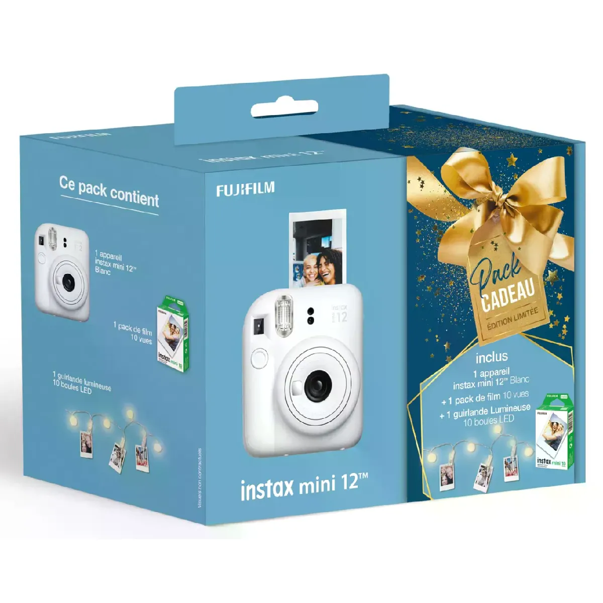 Appareil photo instantané FUJIFILM INSTAX MINI 12 BLANC CADEAU