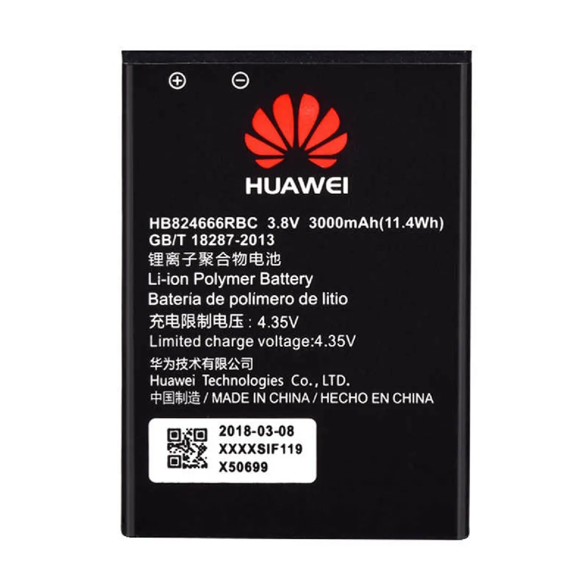 Batterie d'origine Huawei HB824666RBC 3000mAh Batterie pour E5577