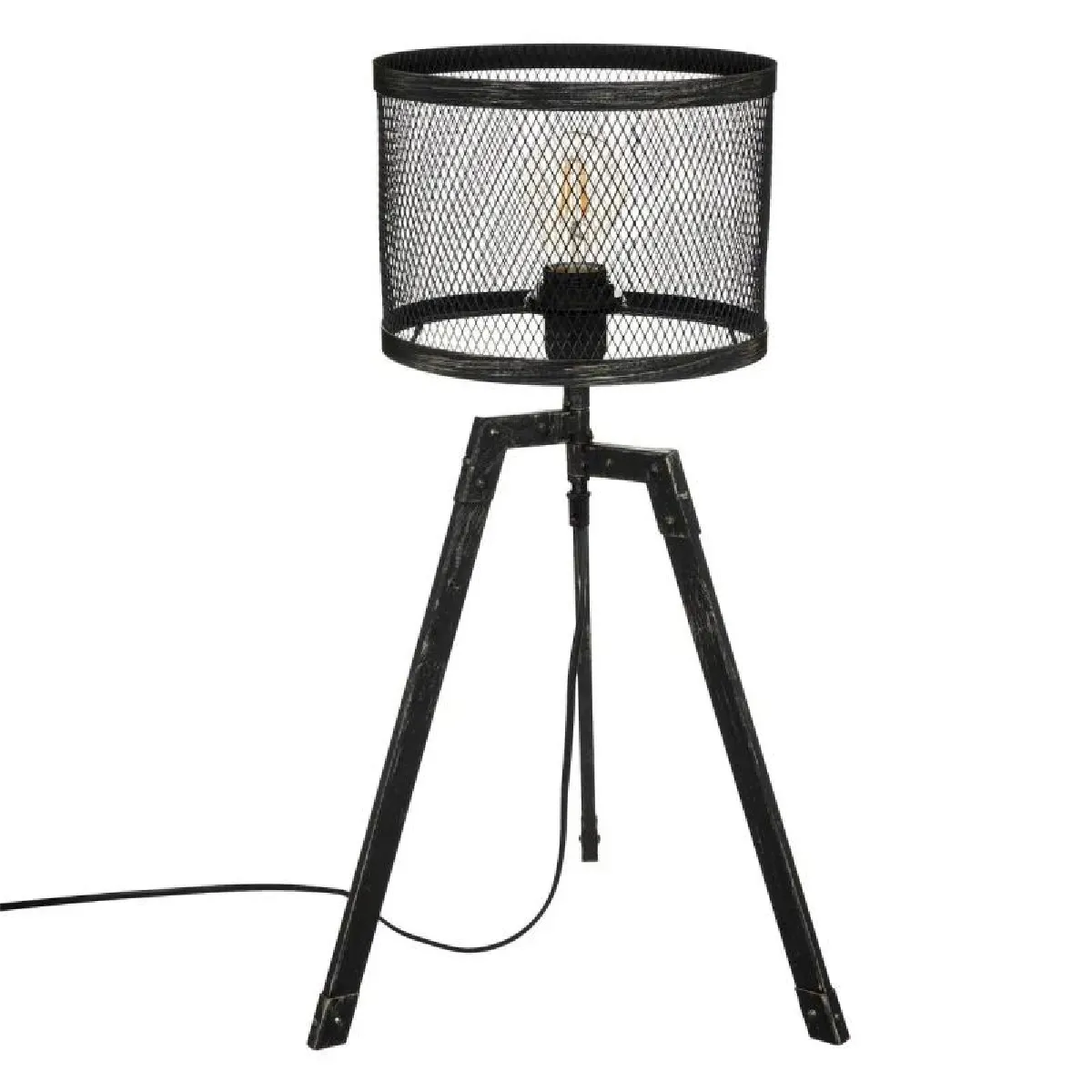 Lampe avec trépied Noah H56 cm Noir - ATMOSPHERA