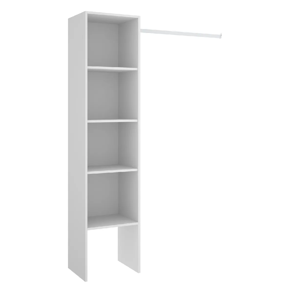 Colonne dressing en panneaux de particules mélaminés coloris blanc - Longueur 137.5 x Profondeur 40.2 x Hauteur 185.5 cm