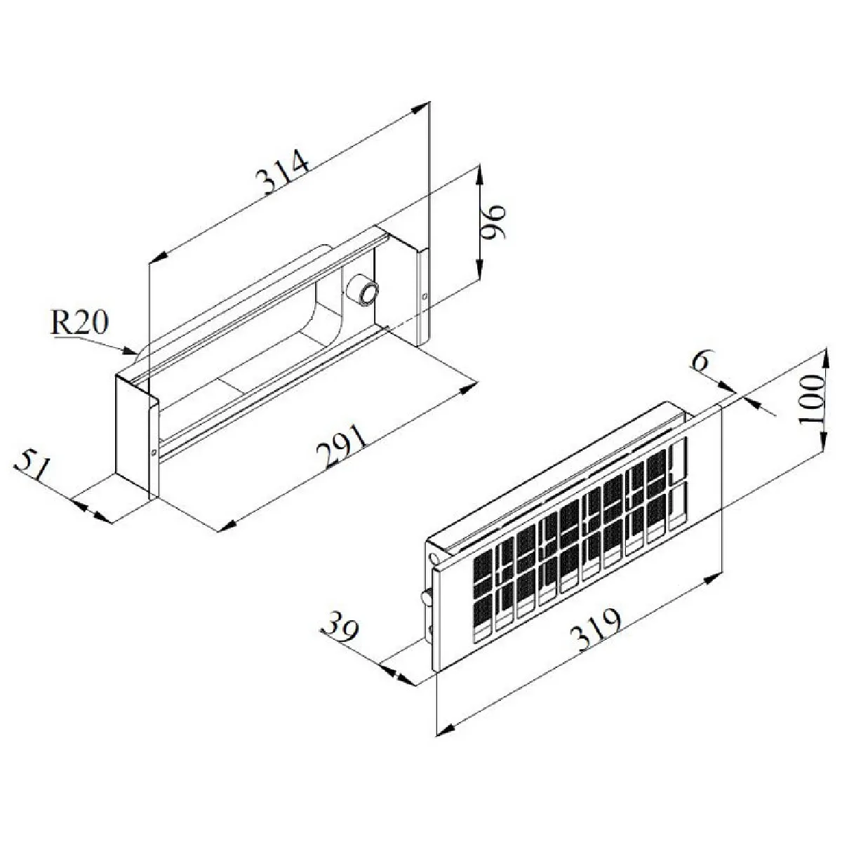 Kit boîtier et filtre à charbon - ym9744341303 - SILVERLINE