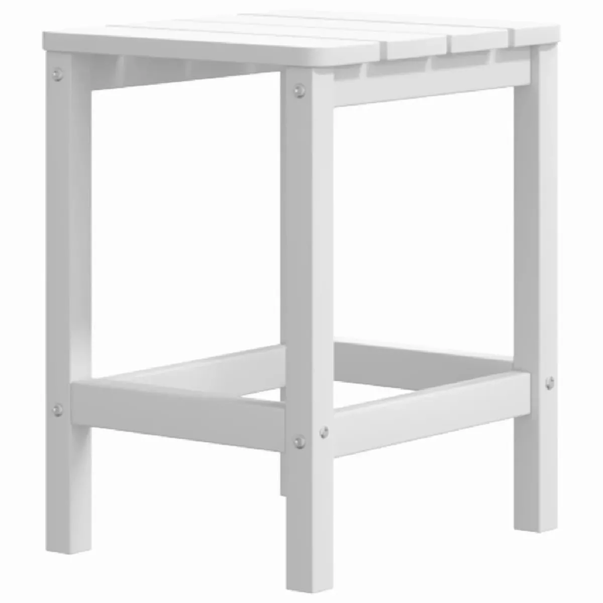 Table de jardin - Table d'extérieur Adirondack Blanc 38x38x46 cm PEHD -GKD49203