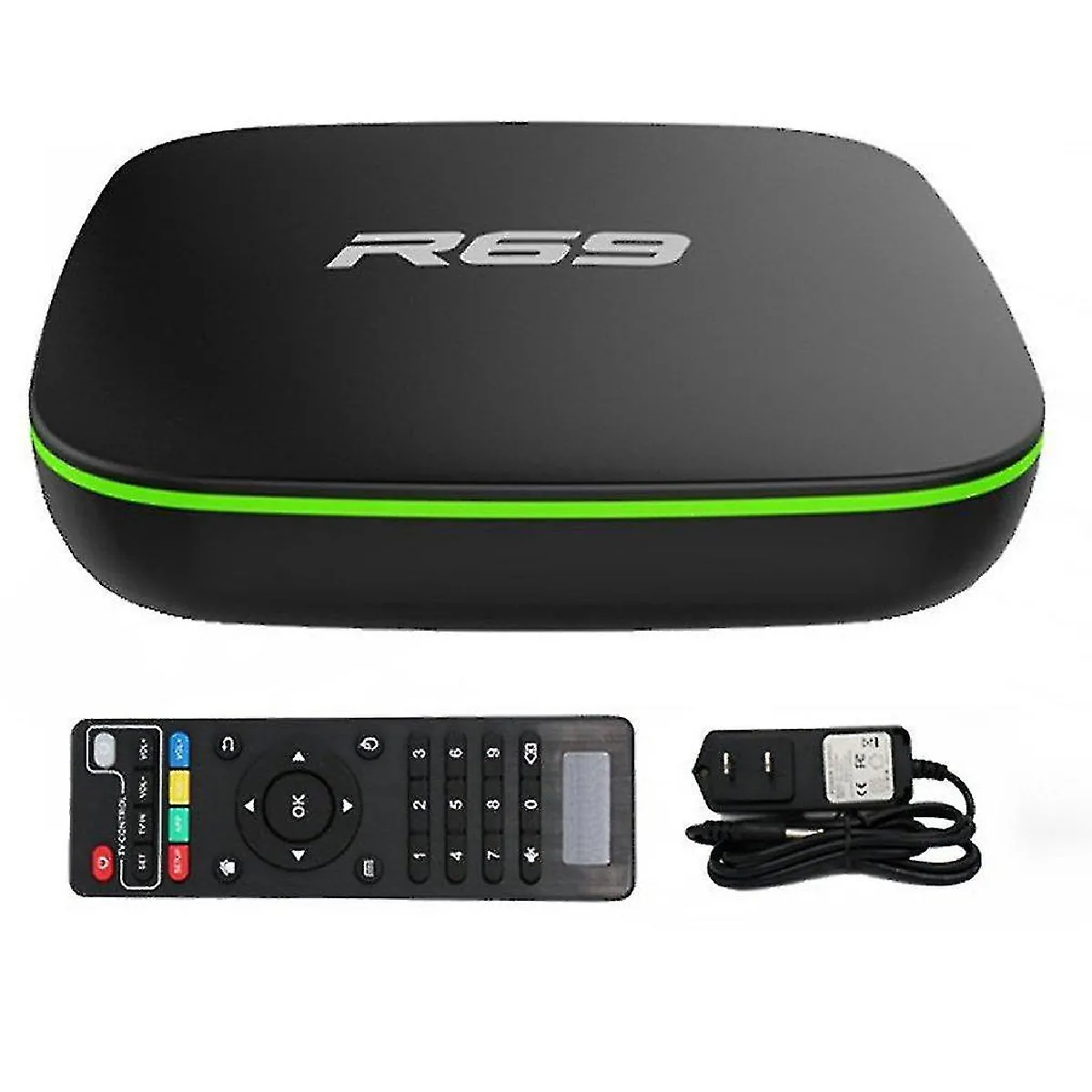 R69 Smart Set Top TV Box 4K HD Quad Core 2.4G WiFi 1080P 2GB 16GB Support pour les films 3D