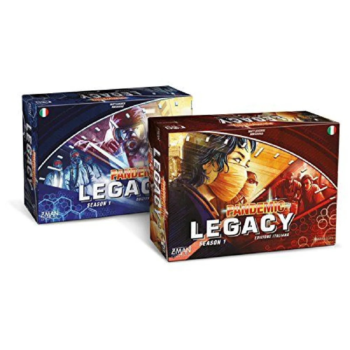 Asmodee Italie 8386 Pandemic Legacy – édition italienne, rouge