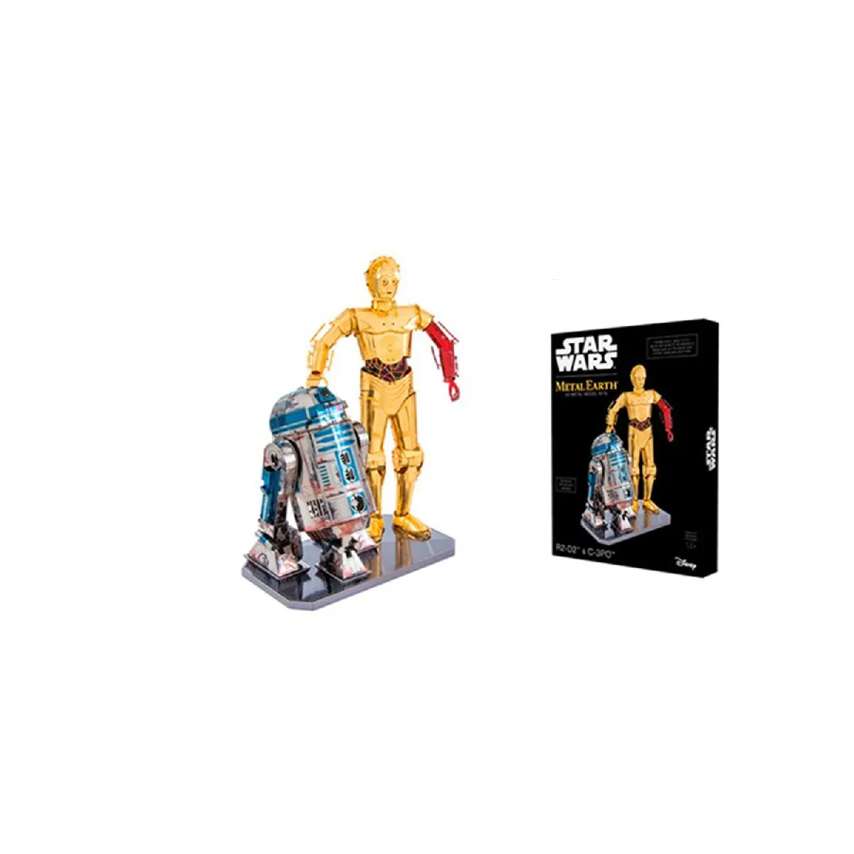 Figurines Metal Earth à assembler : Boîte cadeau - Star Wars : R2-D2 et C-3PO