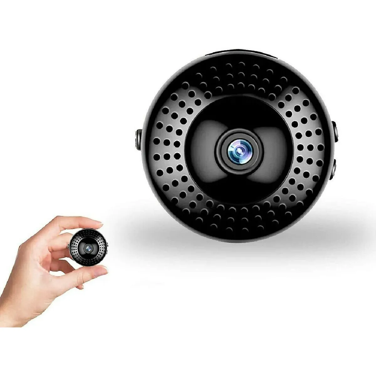 Caméra espion, caméra cachée WiFi Spy Cam, petites caméras de surveillance de sécurité à domicile sans fil avec vision nocturne, détection de mouvement, vue à distance pour iPhone / téléphone Android / iPad / PC