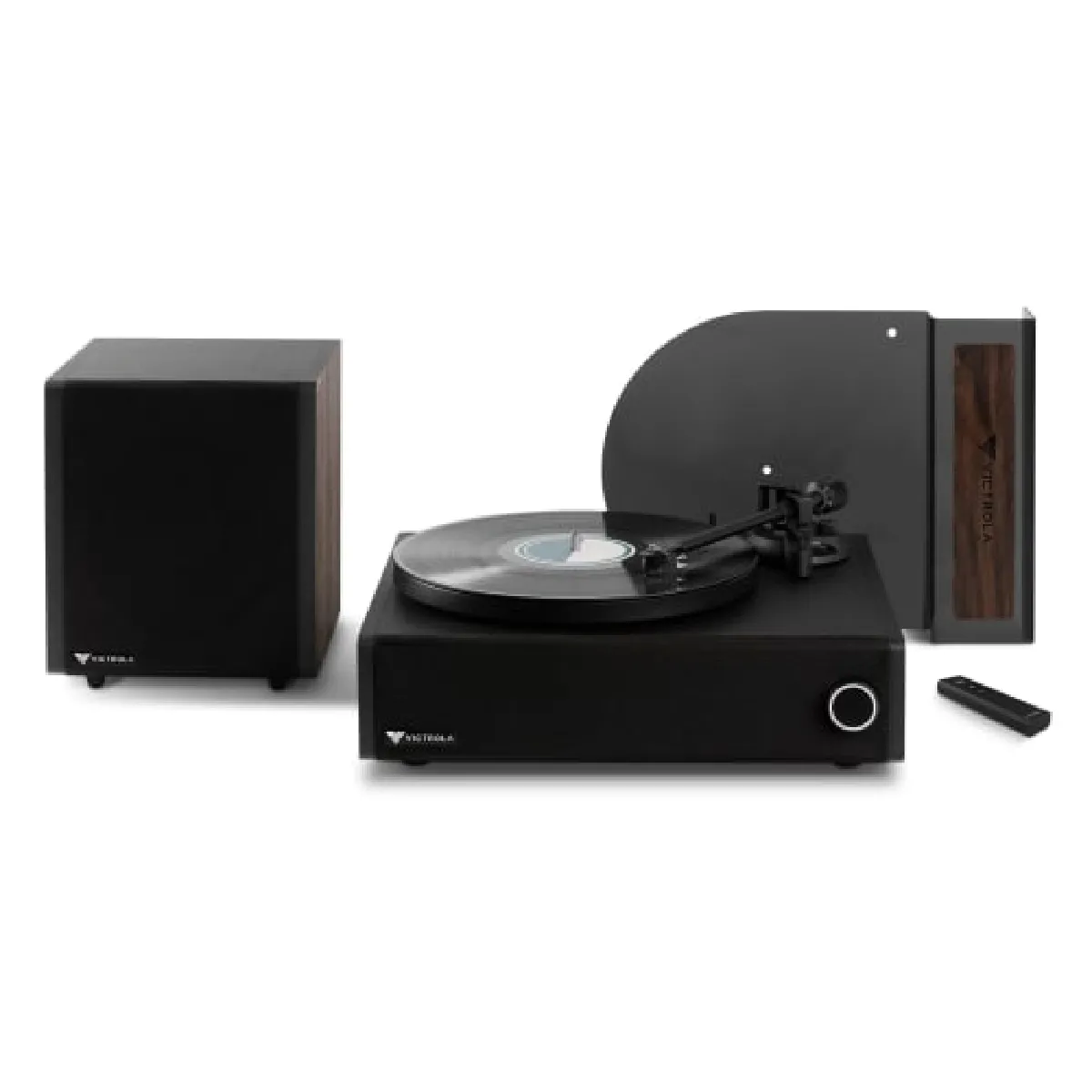 Premiere V1 Platine Vinyle Bluetooth Auxiliaire Aluminium Métal Noir