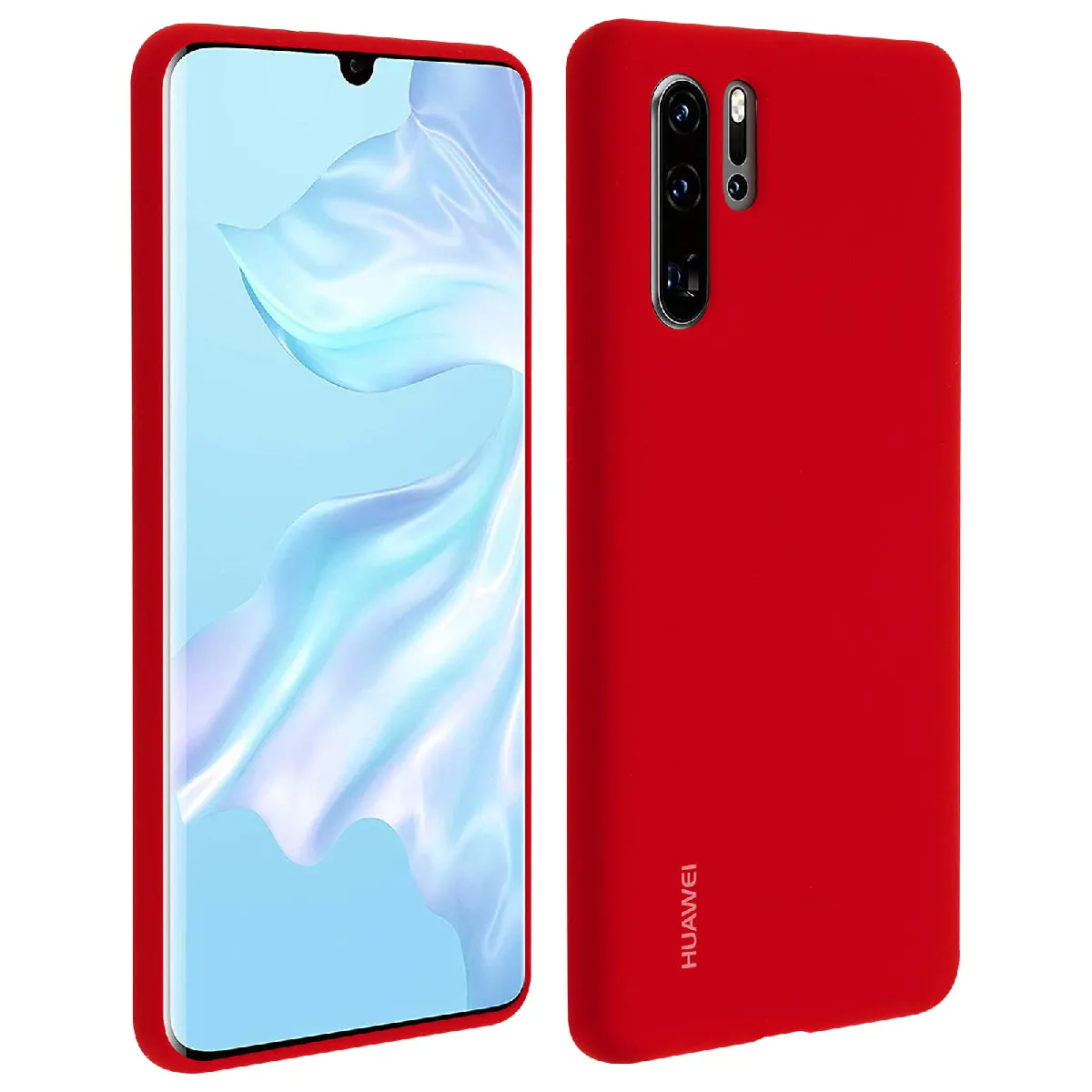 Coque Huawei P30 Pro Coque Soft-Touch Semi-rigide Silicone Case Huawei - Rouge