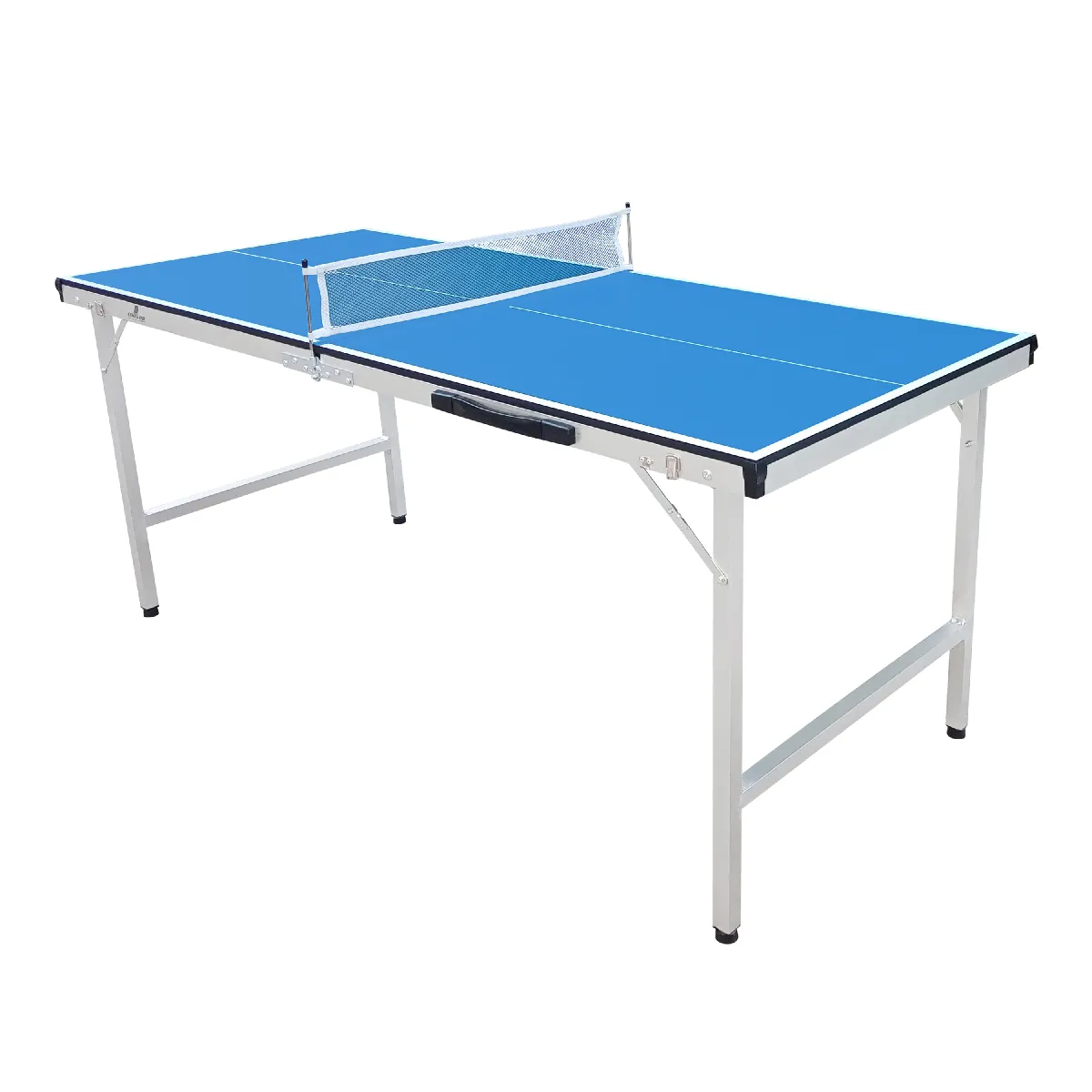 COUGAR Table de Ping Pong Mini 1500 Portable Bleu - Ping Pong de Table Cadre Robuste Aluminium, Protections Angles - Tennis de Table Pliable, Rangement Facile, Garantie de 2 ans.