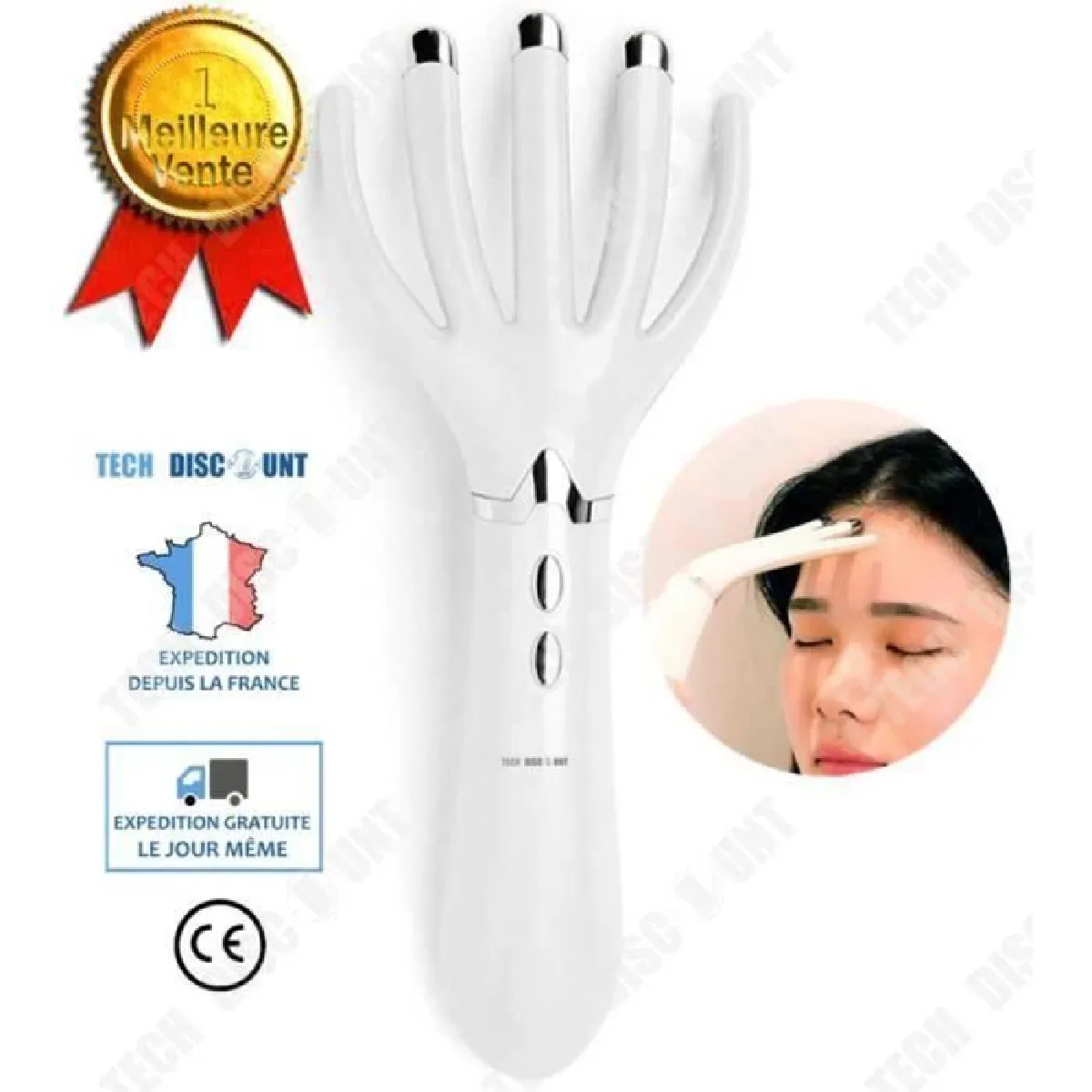 KIN TD® gratte tete massage cuir chevelu electrique et dos chat chinois vibrant luxe masseur brosse automatique cheveux portable r