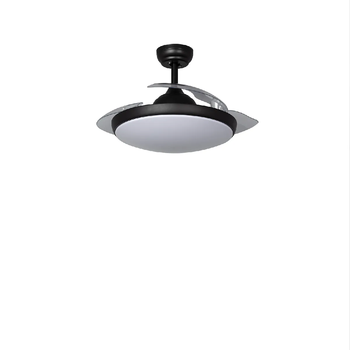 Ledkia Ventilateur de Plafond Silencieux Kourak Noir 106cm Moteur DC Noir