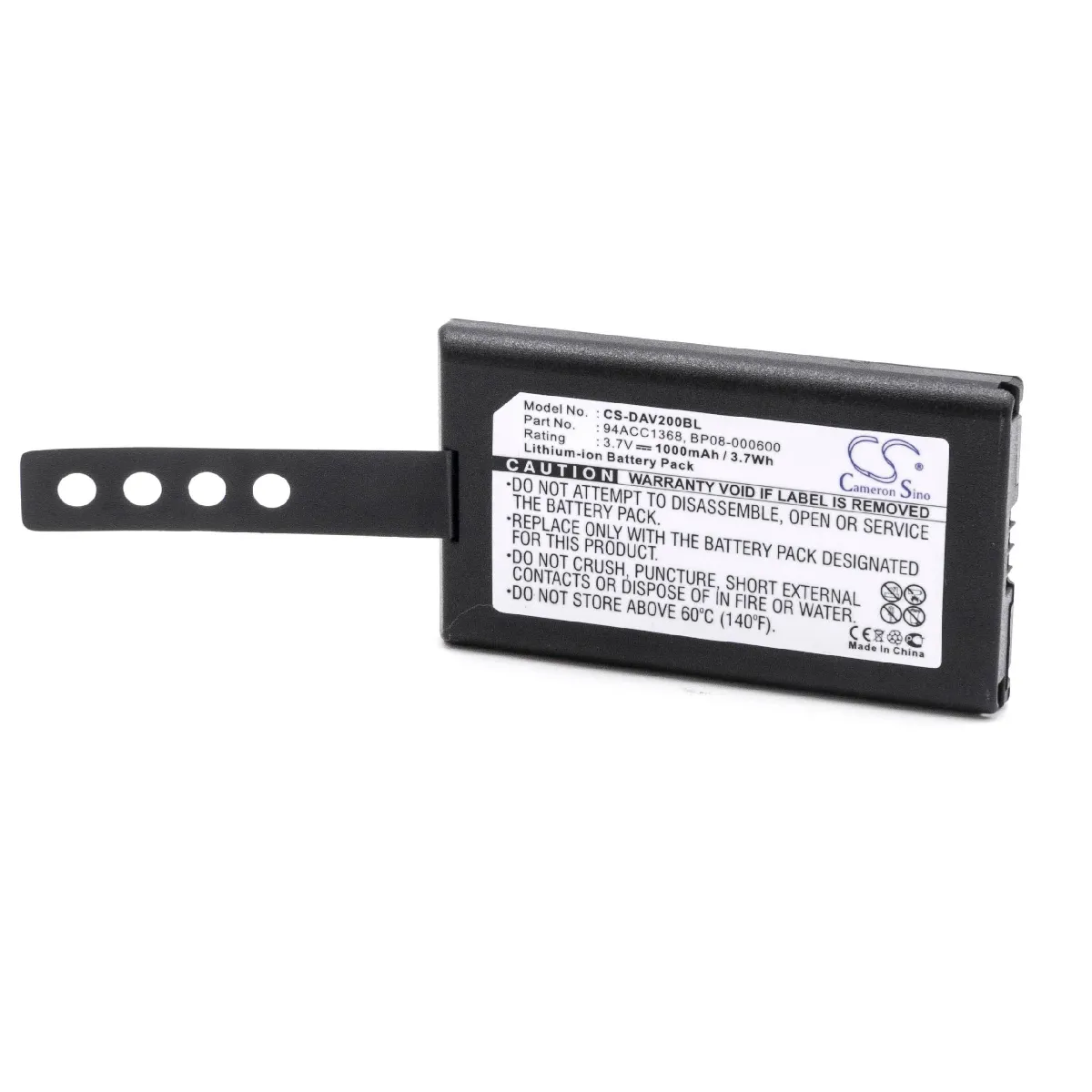 vhbw Li-Ion batterie 1000mAh (3.7V) pour scanner de code-barres terminal carte de crédit et de débit POS Datalogic CVR2, Memor X3