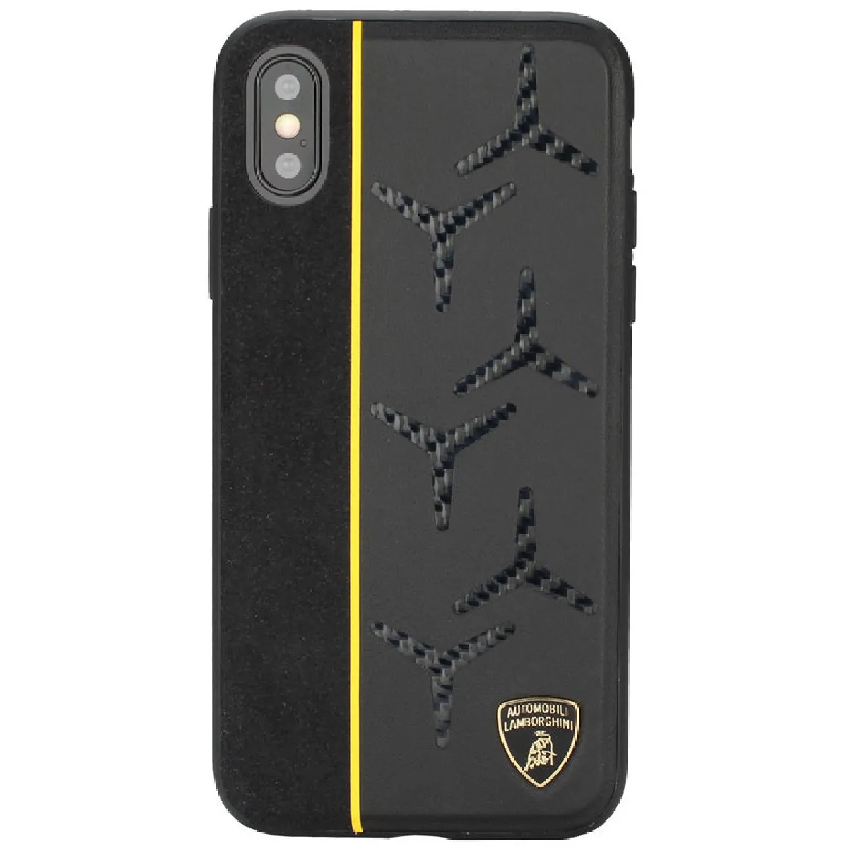 Lamborghini Coque Alcantara Jaune cuir véritable pour Samsung Galaxy S10+