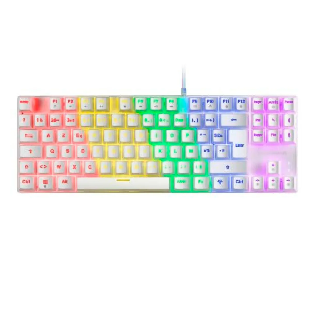 Clavier Gamer mécanique (Brown Switch) MK80 RGB (Blanc)