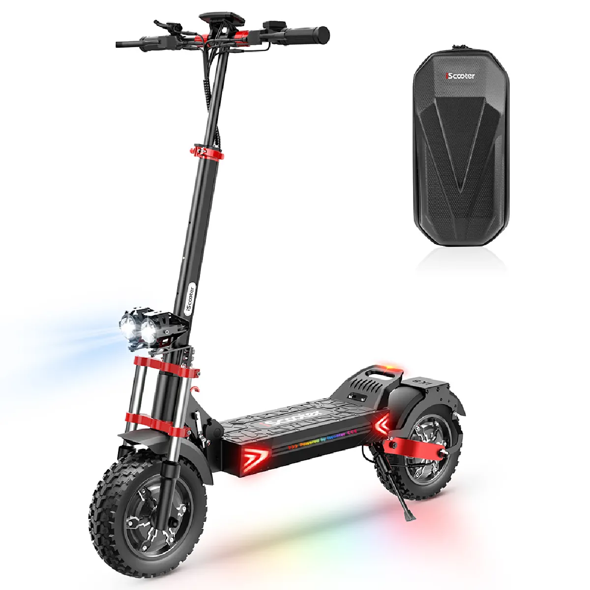 Trottinette électrique pliable iScooter iX8, moteur 2*1200W, 48V 20AH, pneu 12 pouces, 60km/h, 70km