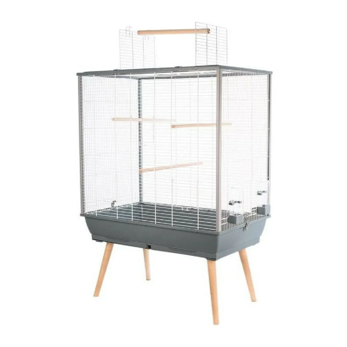 Cage à oiseaux Neo Jili 80 cm gris