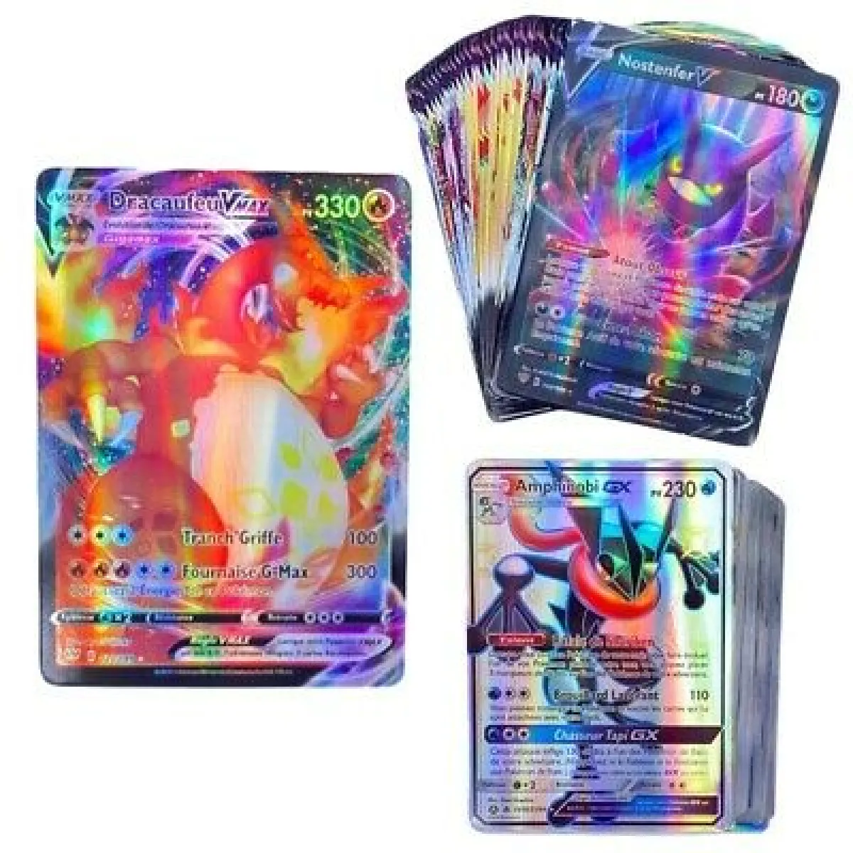 LOT DE 50 CARTES POKEMON VMAX VERSION FRANÇAISE