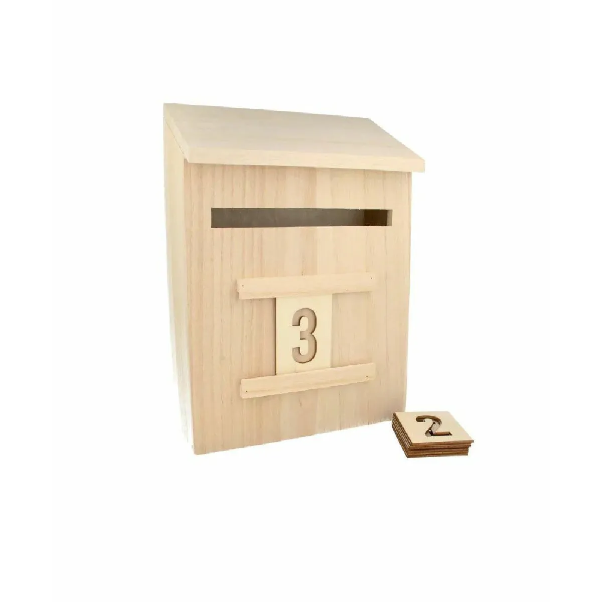 Boîte aux lettres en bois 28 cm à décorer