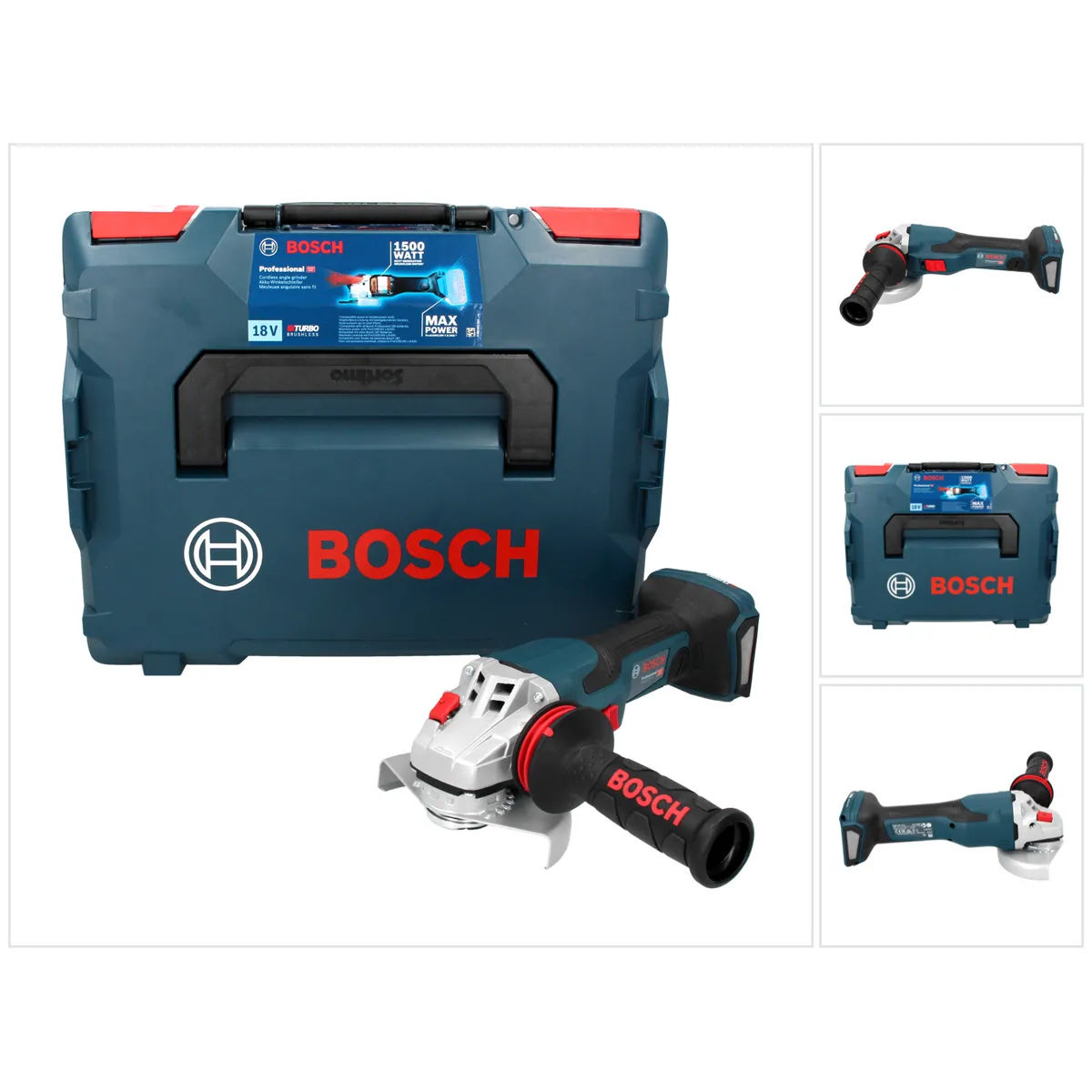 Meuleuse angulaire sansfil Bosch Biturbo GWS 18V15 C Professional 18 V sans batterie ni chargeur coffret LBoxx 136