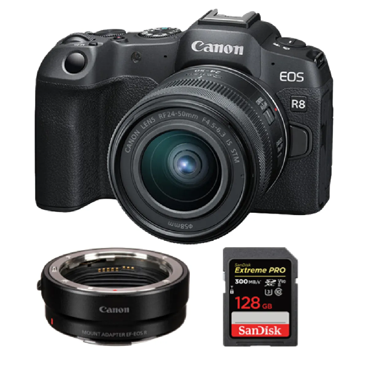 canon-eos-r8-boitier-objectif-rf-24-50-mm-f-4-5-6-3-is-stm-ef-eos-r-sandisk-128-go-0603765651687