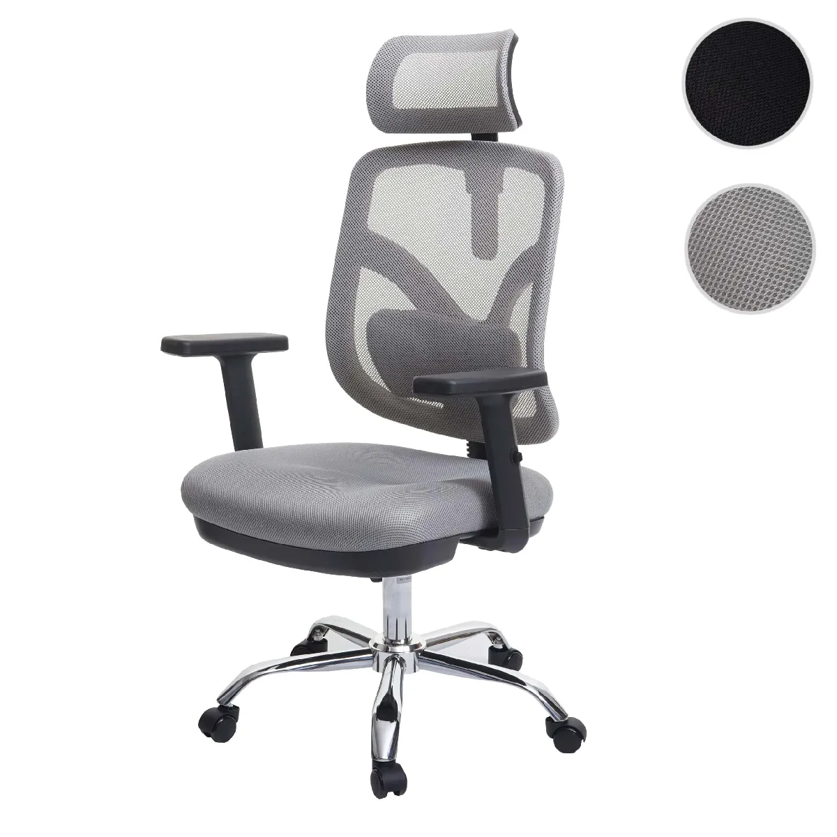 SIHOO chaise de bureau chaise de bureau, ergonomique, soutien lombaire réglable et accoudoir ~ gris