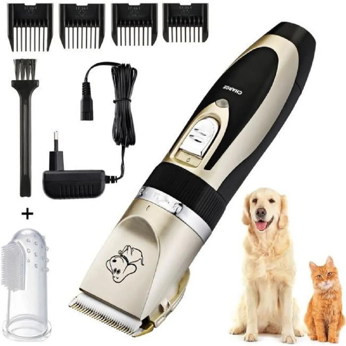 Tondeuse pour Chien et Chat Animaux Professionnelle Electrique Silencieuse Sans Fil Tondeuse a Chien Poil Laineux Long Pas Cher