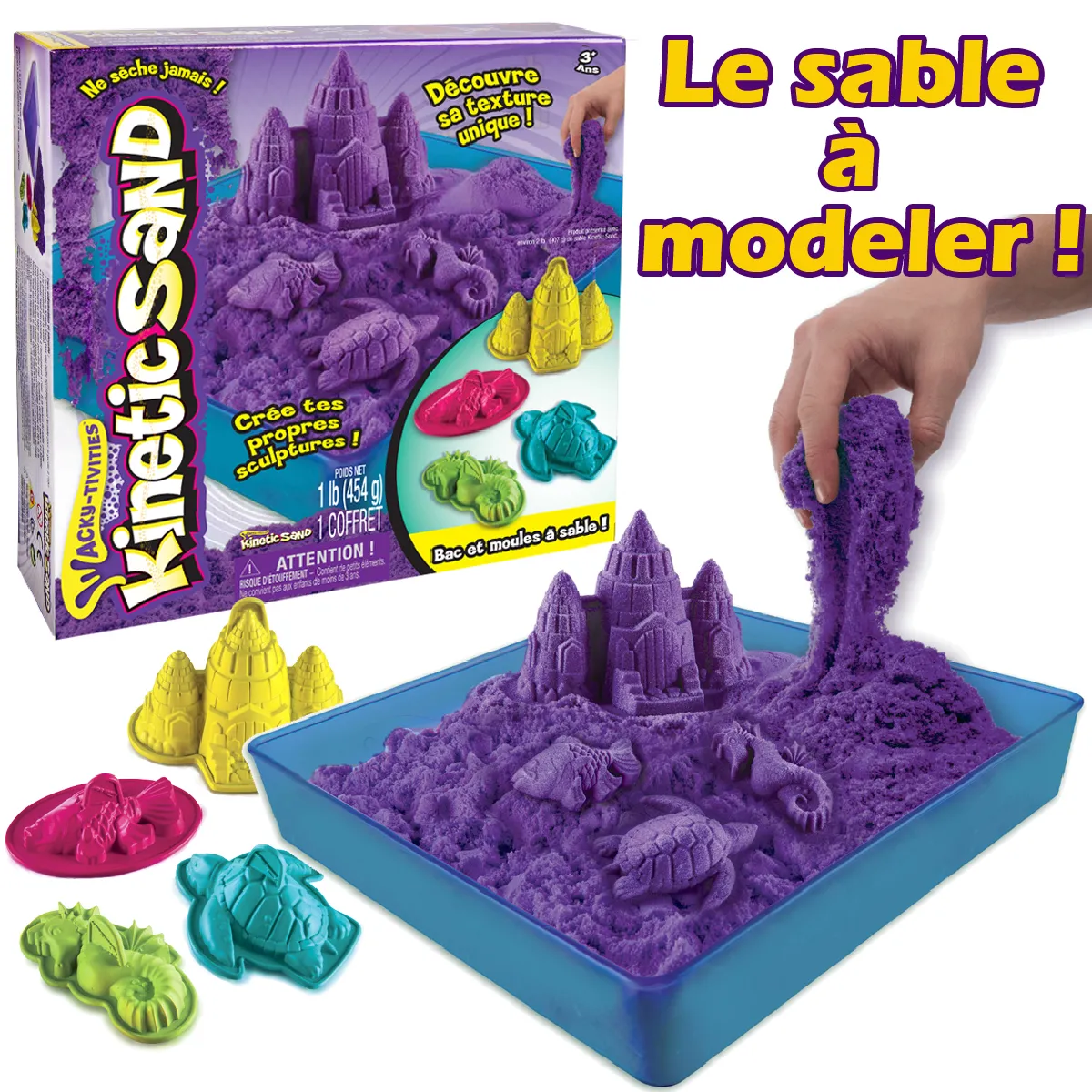 Coffret château de sable violet Kinetic Sand - 6028092