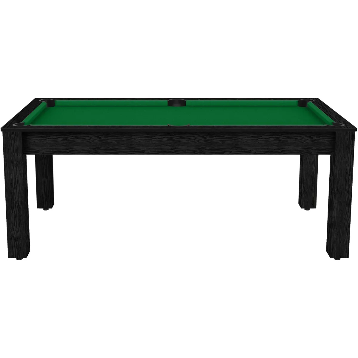 Billard convertible table 8 personnes Arizona (plateau et accessoires en option) Noir boisé , Vert (plateau)