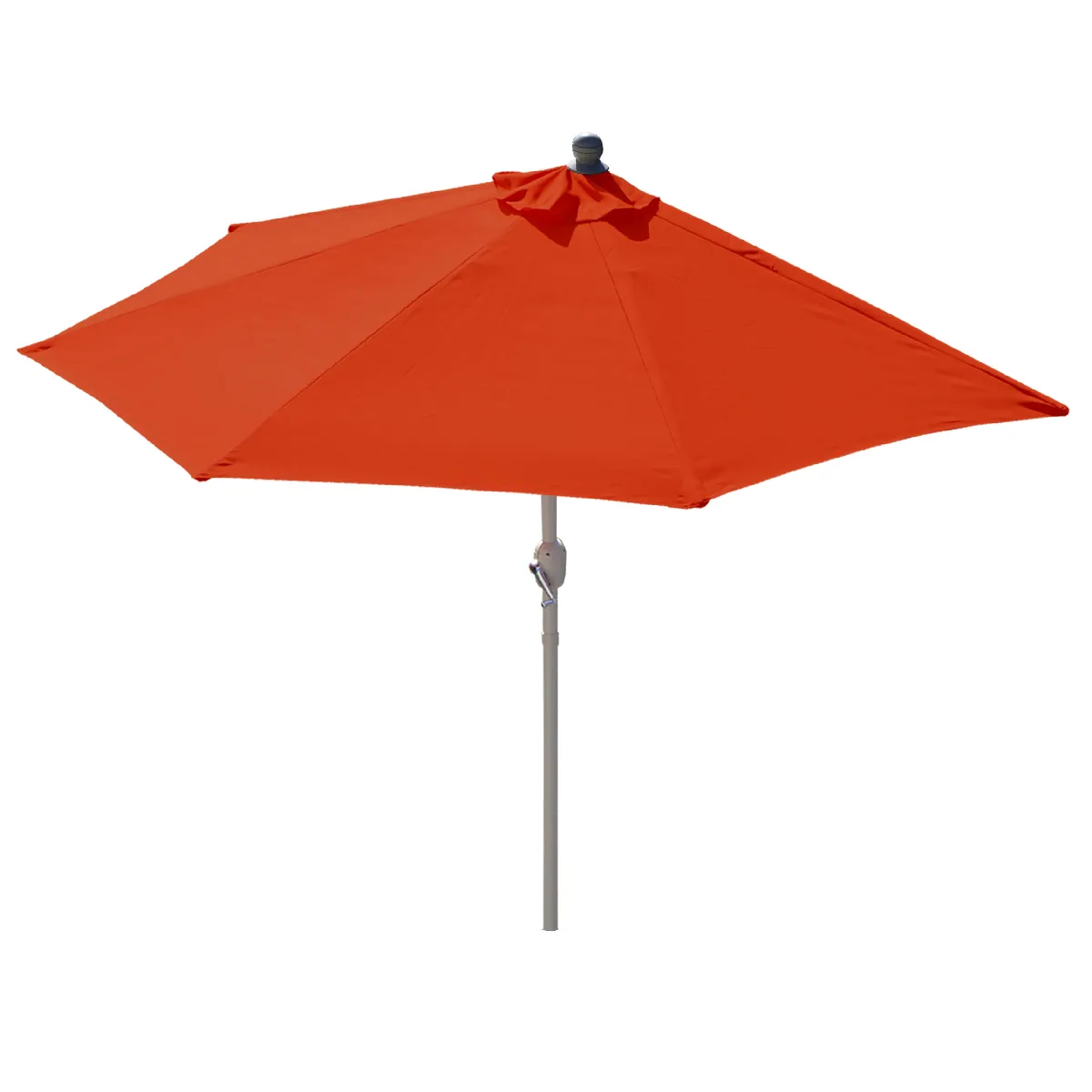 Demi-parasol aluminium Parla pour balcon ou terrasse, IP 50+, 285cm ~ terracotta sans pied