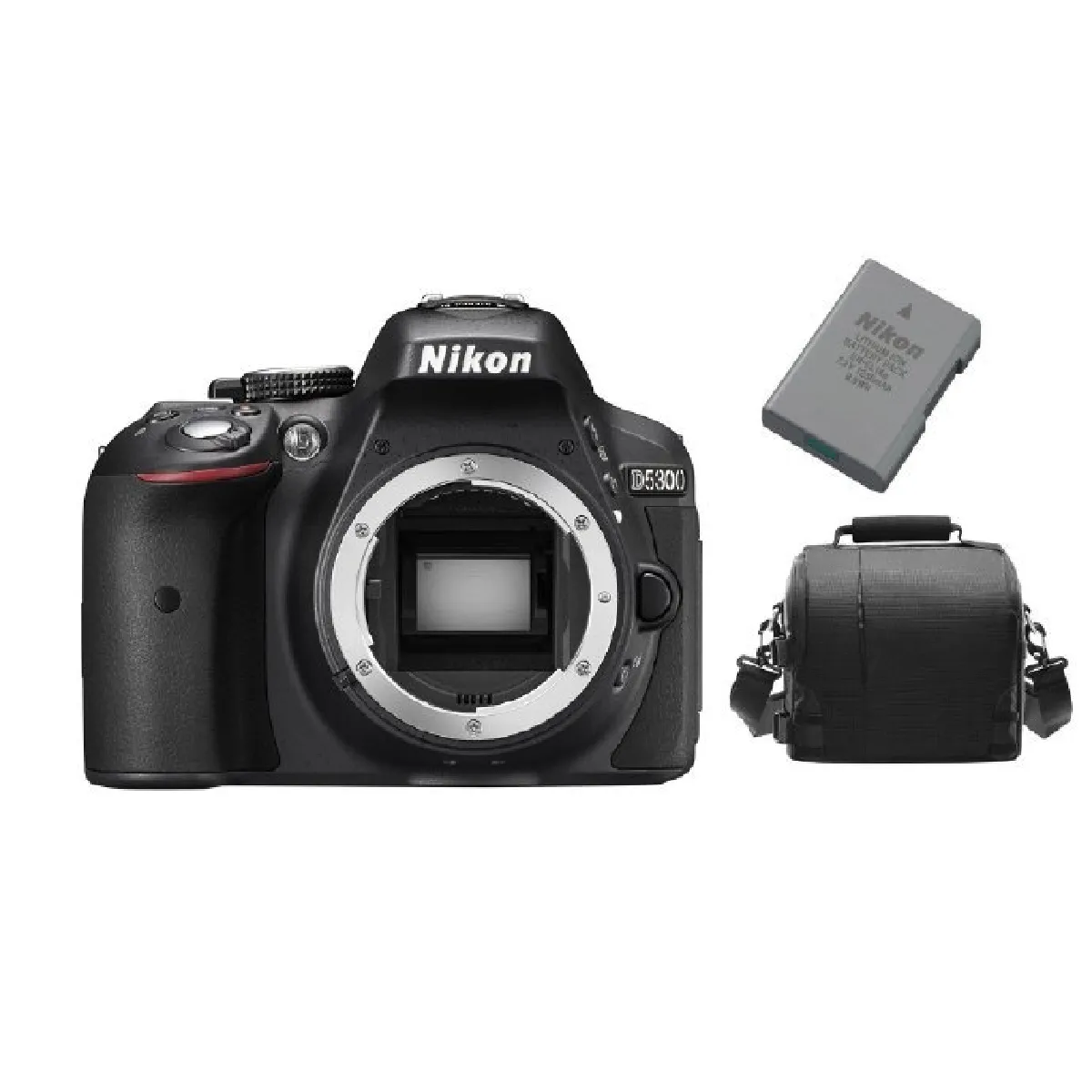 NIKON D5300 Body Black + EN-EL14A Battery + camera Bag