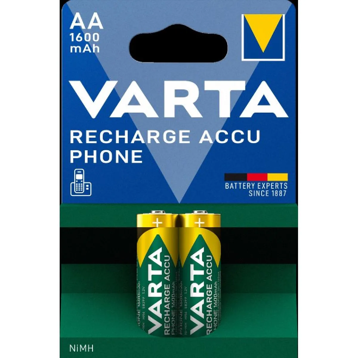 Piles rechargeables VARTA AA x2