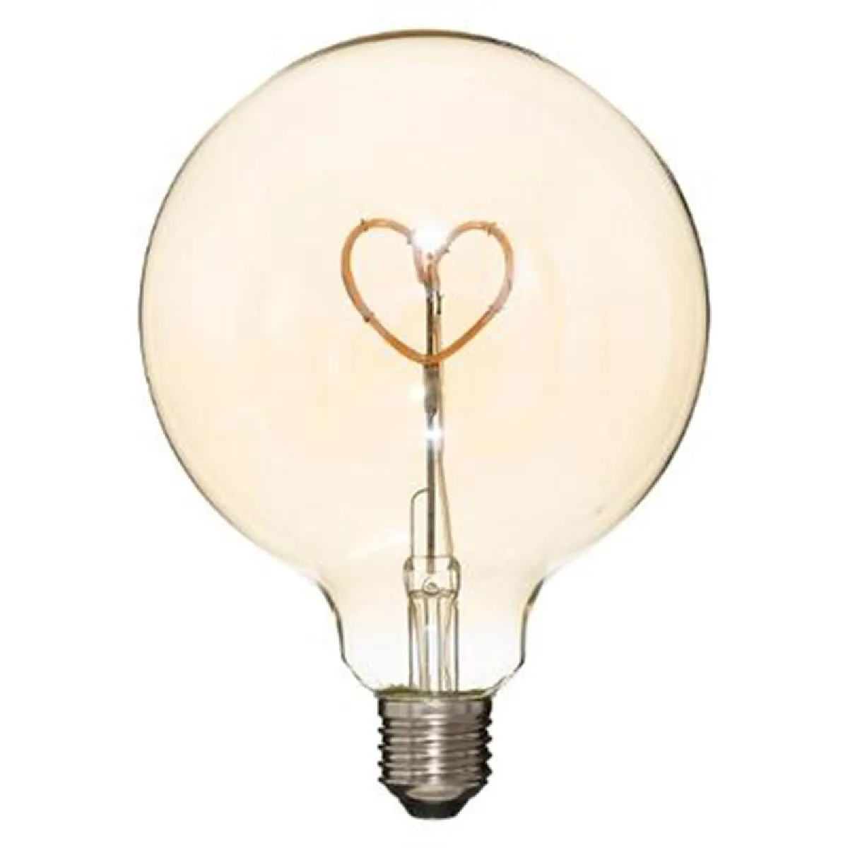 Ampoule Led Coeur G125 Ambre - ATMOSPHERA